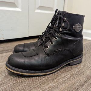 Harley Davidson Men's Motorcycle Riding Boots Waterproof Black Size 9.5